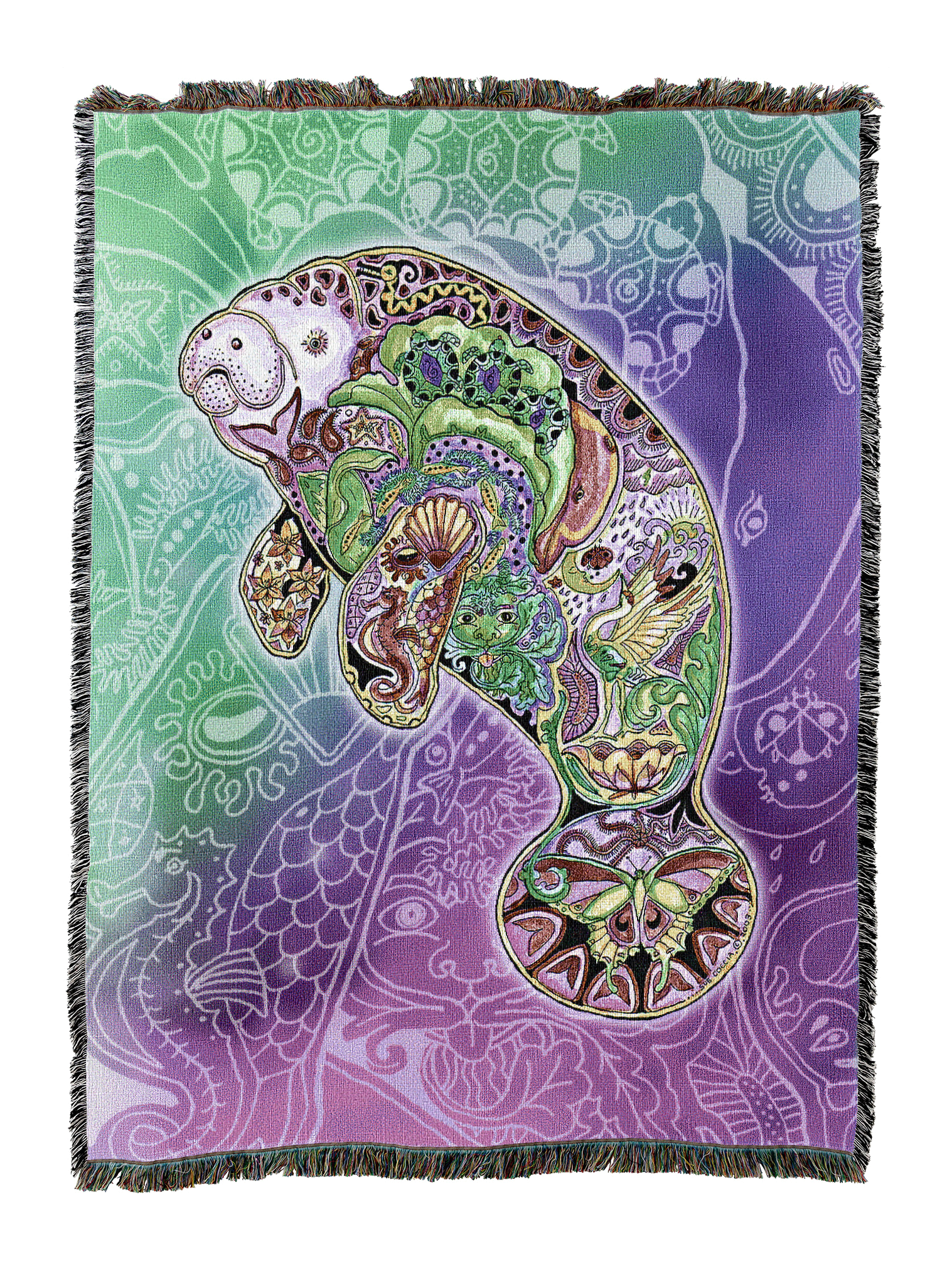 Manatee Totem Blanket 2