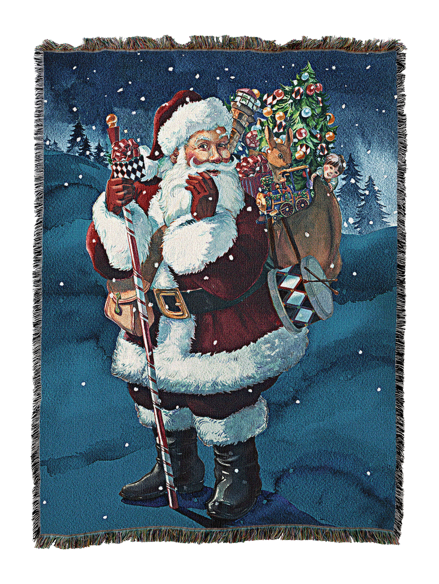 Santa With Gifts Blanket