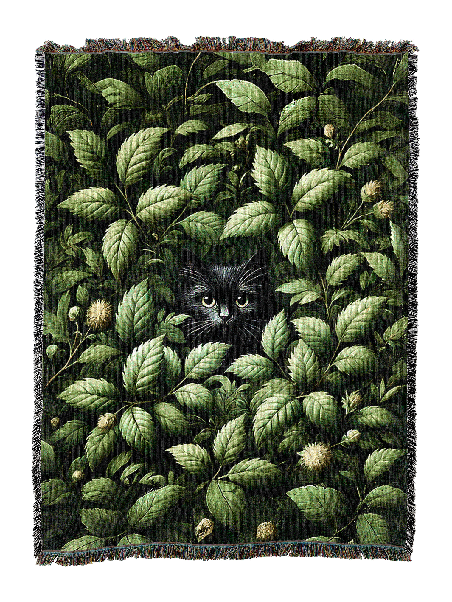 Black Cat Hiding II Blanket