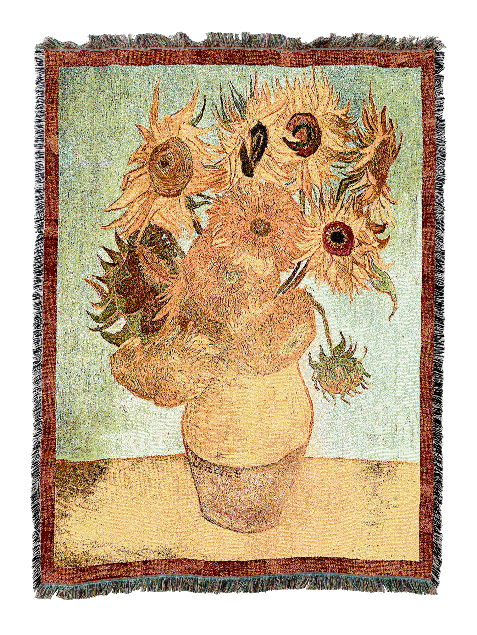 Van Gogh Sunflowers Tapestry Blanket