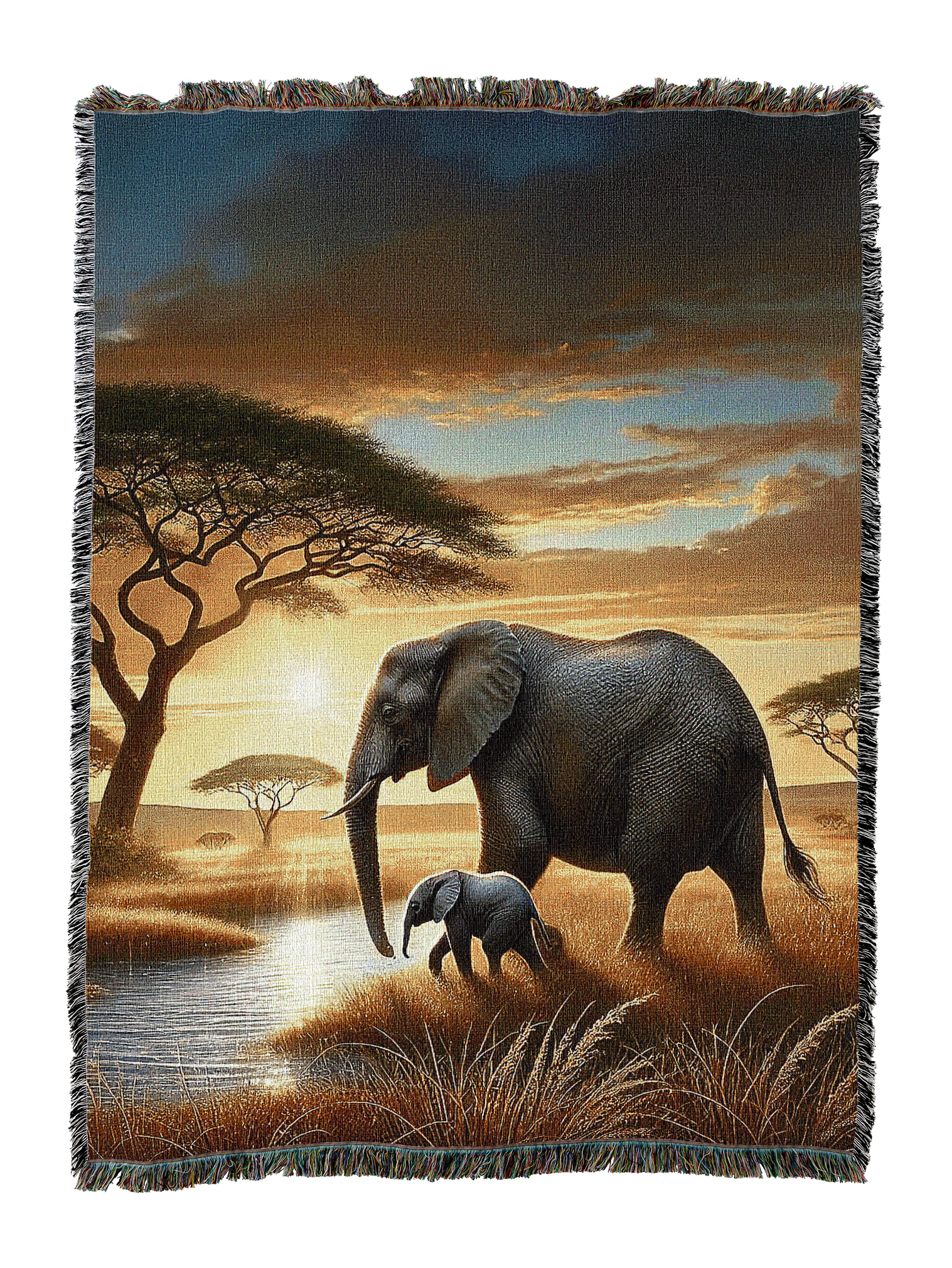 Savanna Elephants Blanket