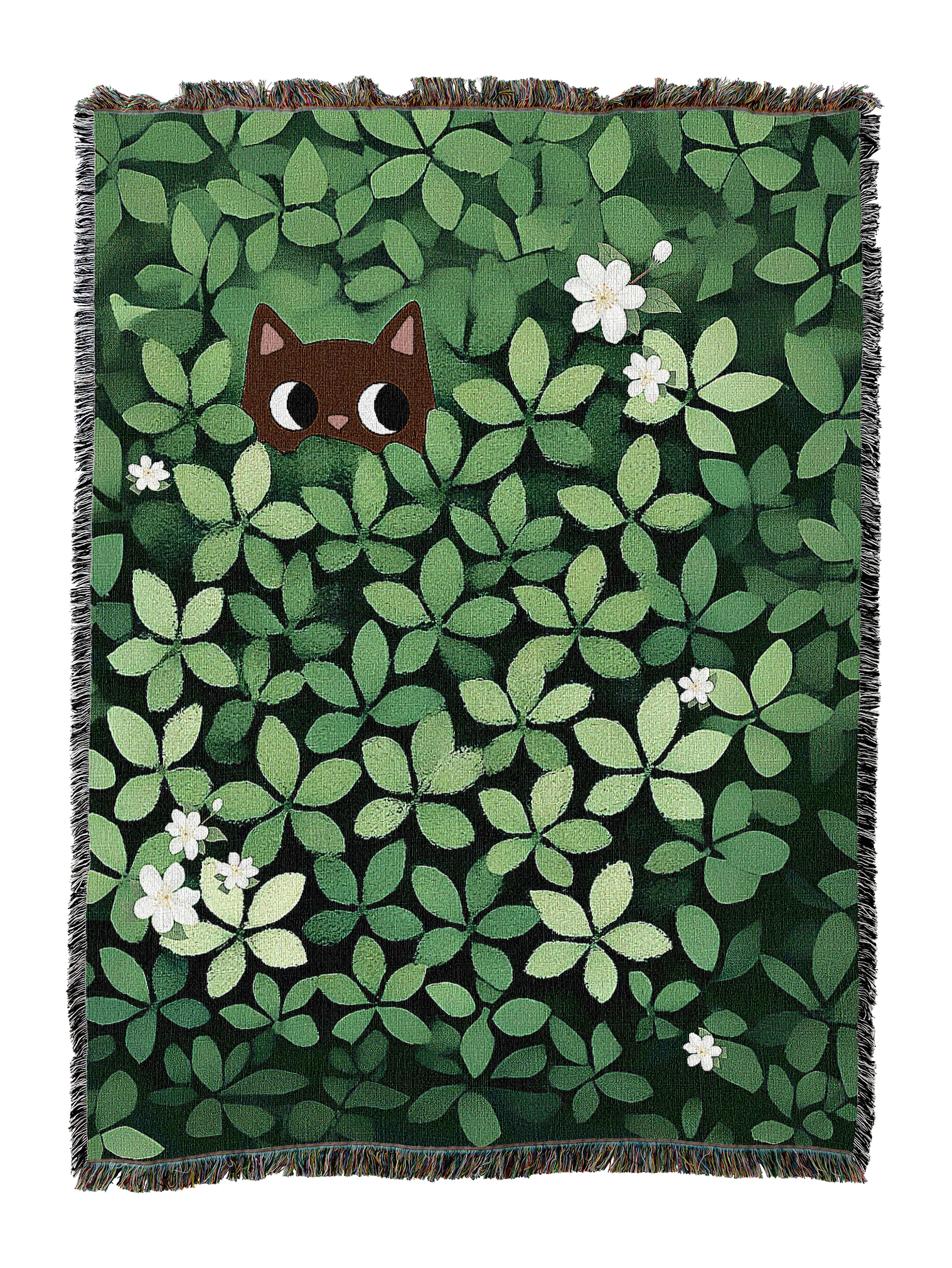 Chocolate Cat Hiding Blanket