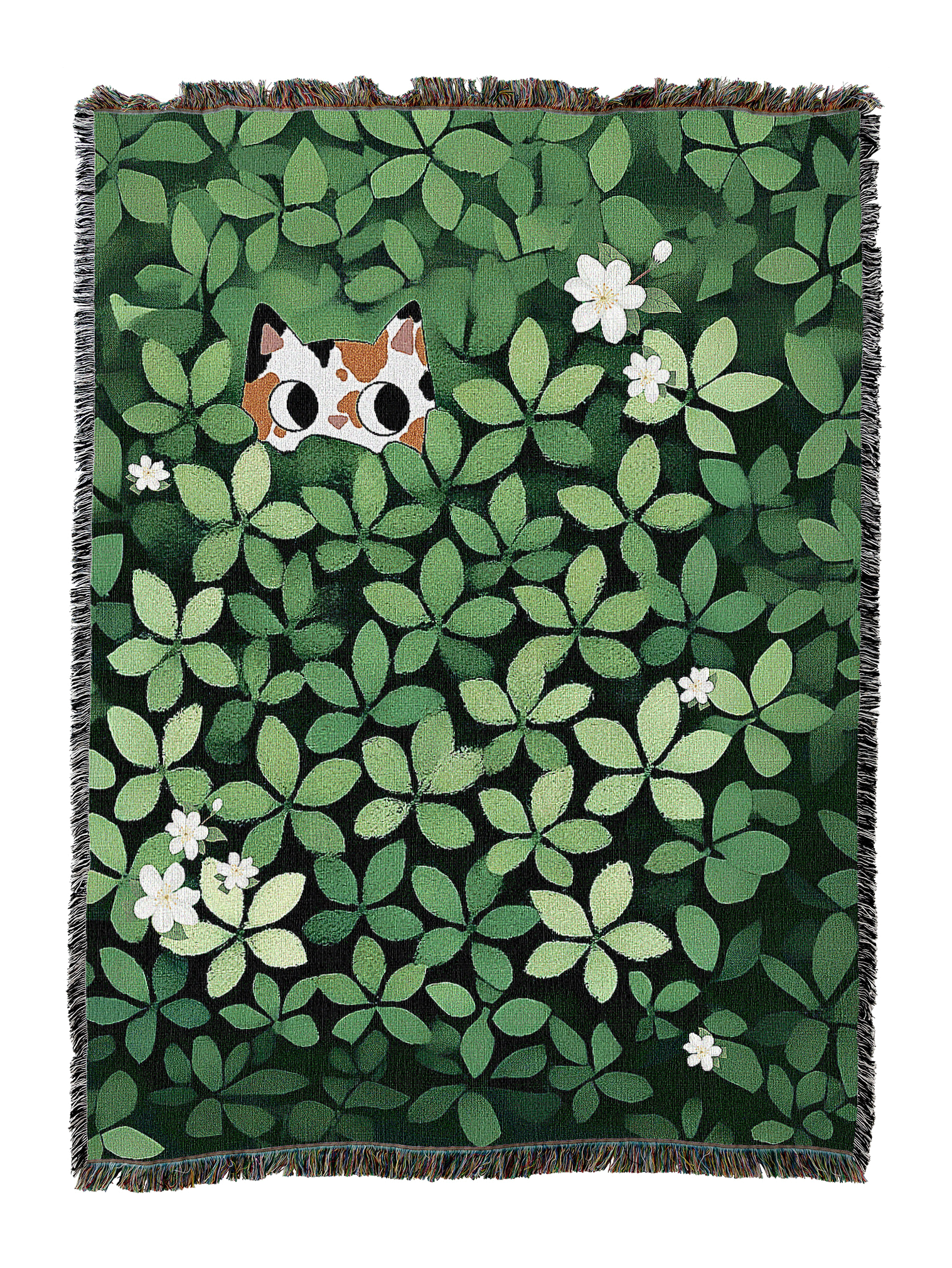 Calico Cat Hiding Blanket