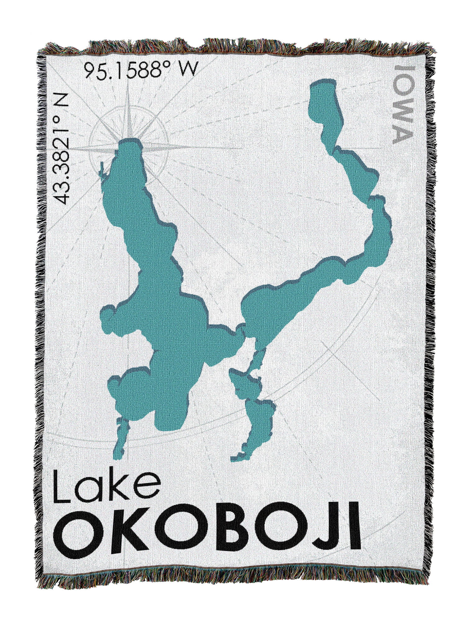 West Okoboji Lake Ia Blanket