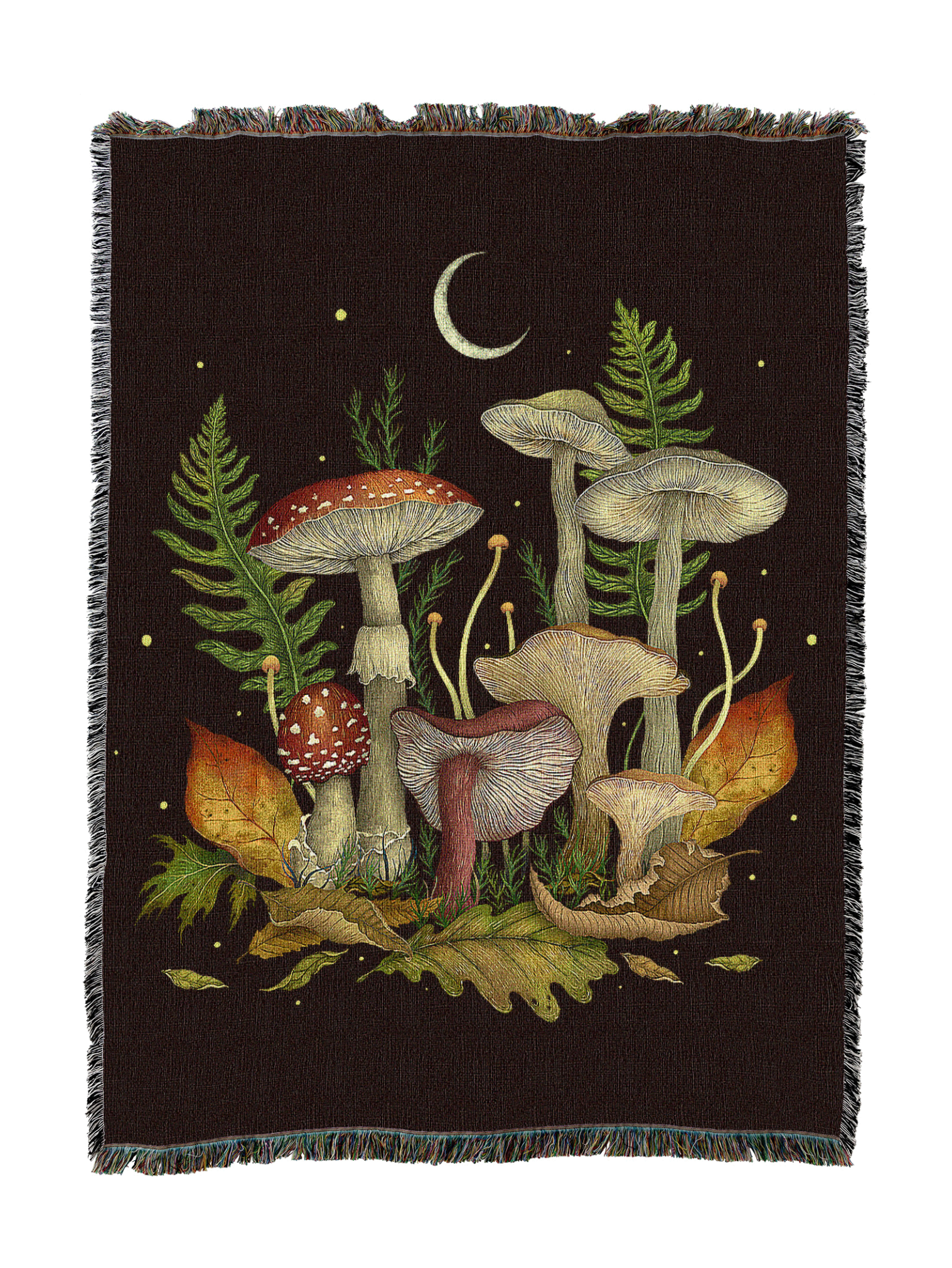 Autumn Mushrooms Blanket