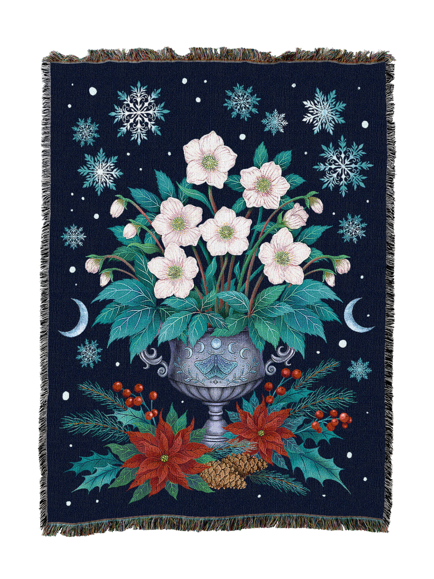 Christmas Rose Blanket