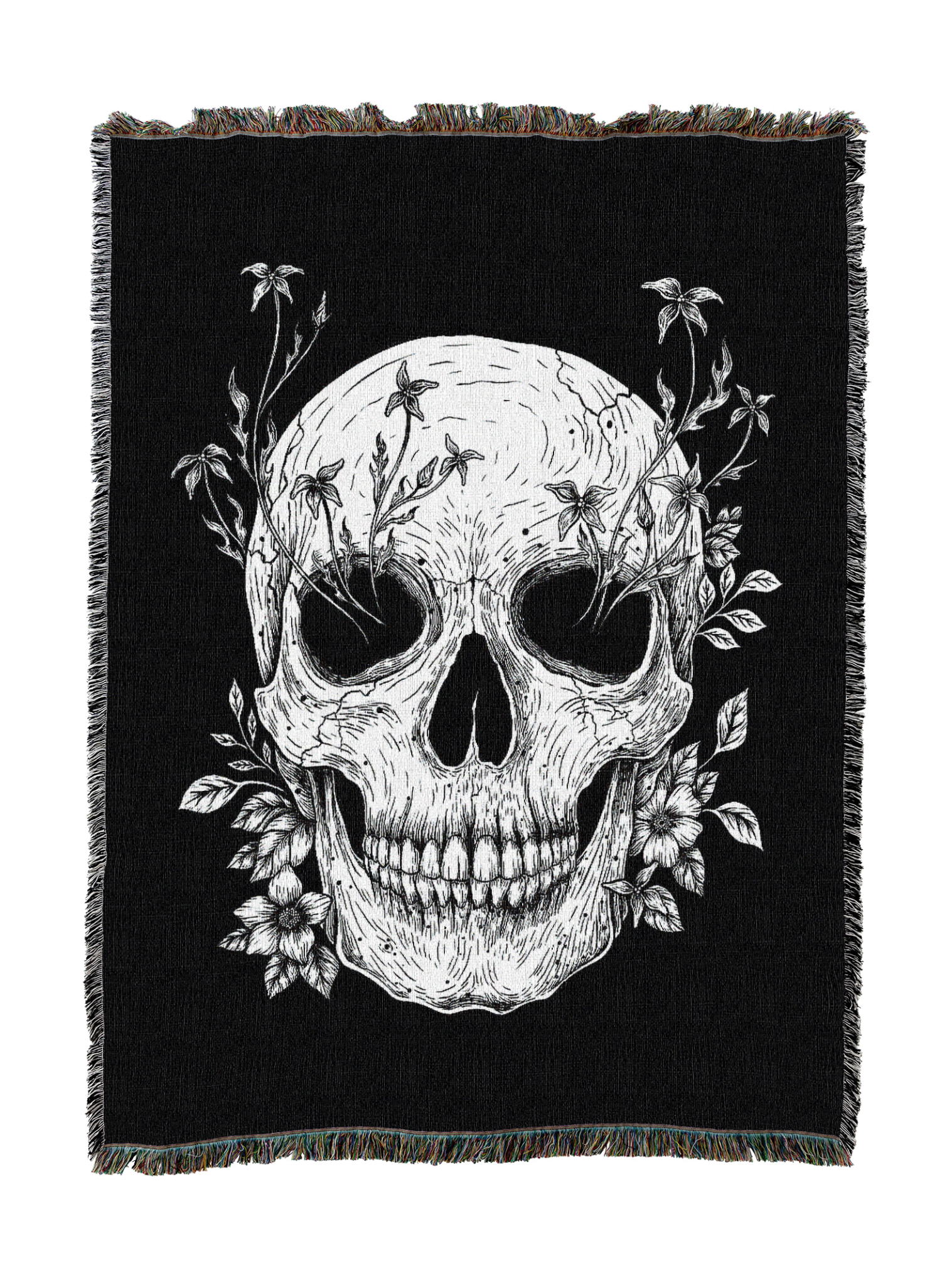 Floral Skull Blanket