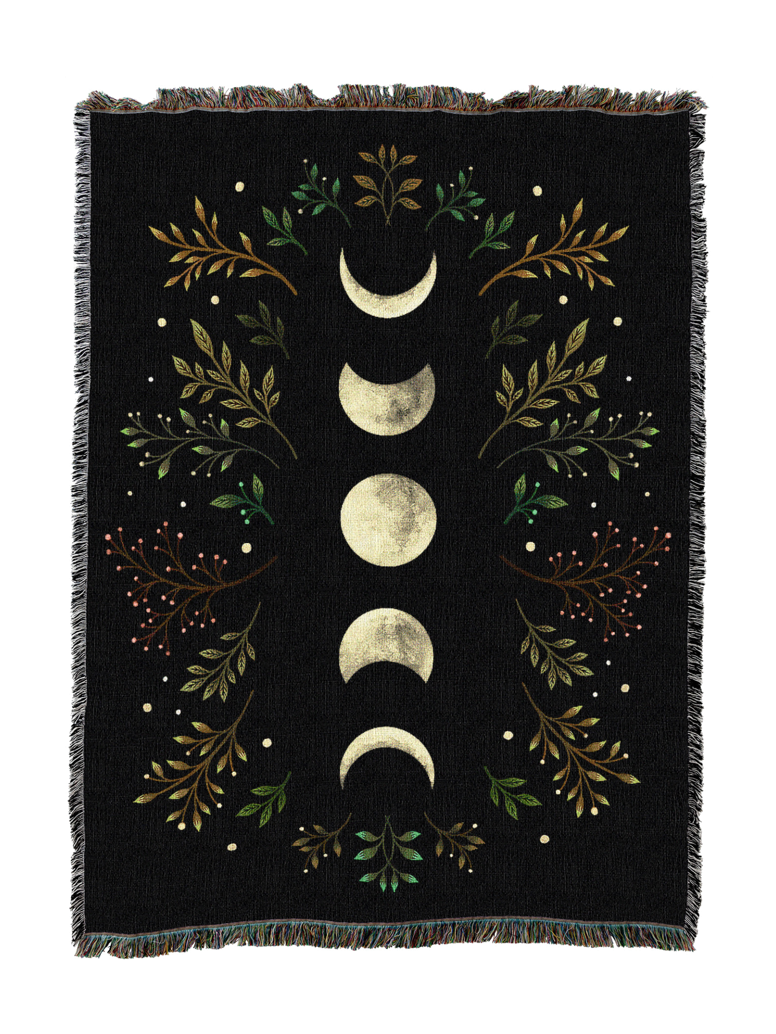 Moonlight Garden Olive Blanket