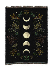 Moonlight Garden Olive Blanket