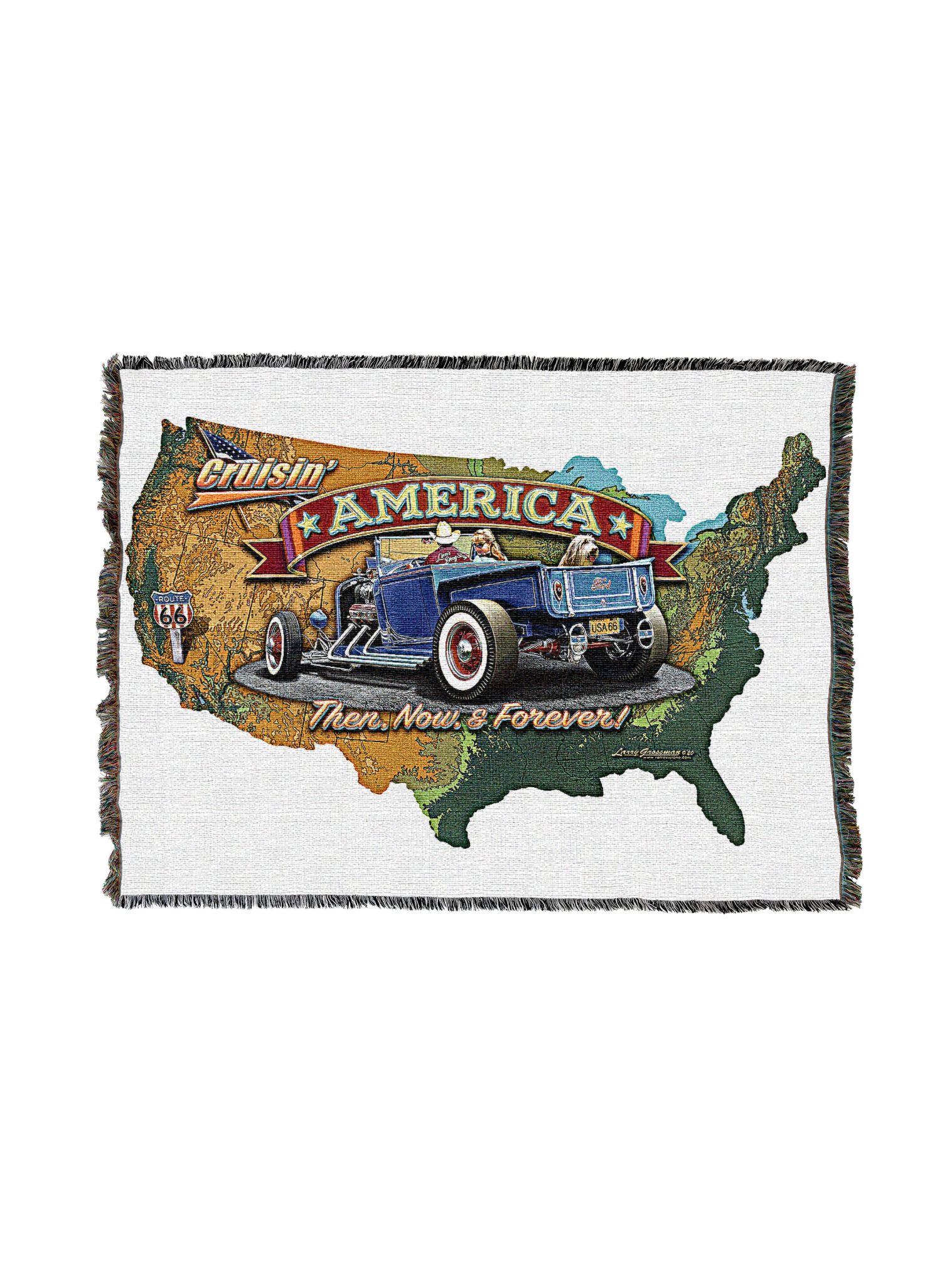 Cruisin America Map Blanket