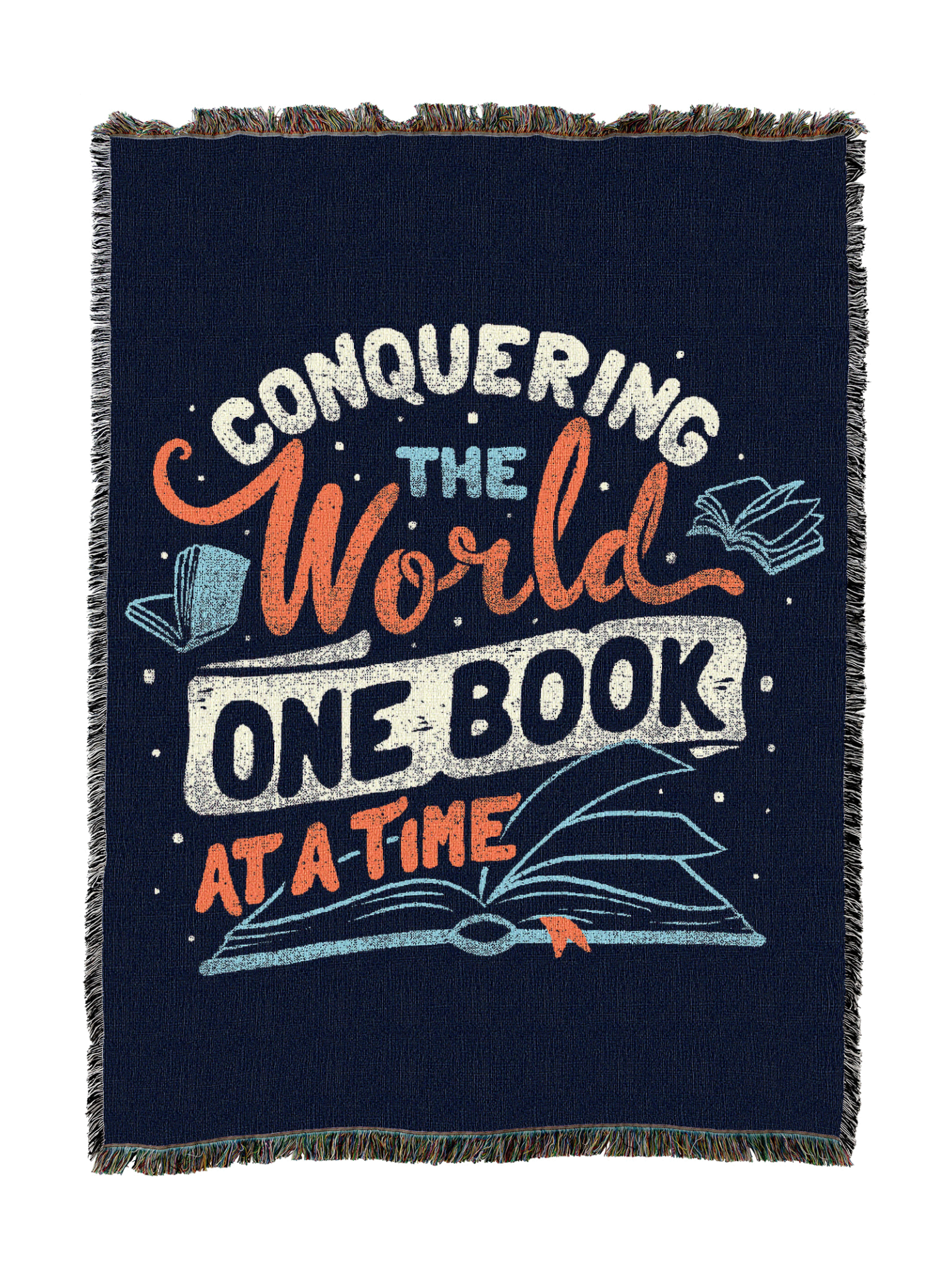 Conquering The World One Book At A Time Blanket