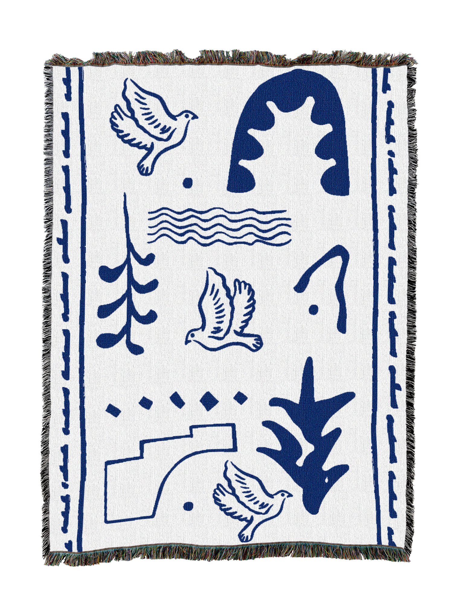 Doves In Blue Blanket