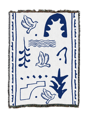 Doves In Blue Blanket