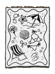 Slice Of Sea Life In Black Blanket