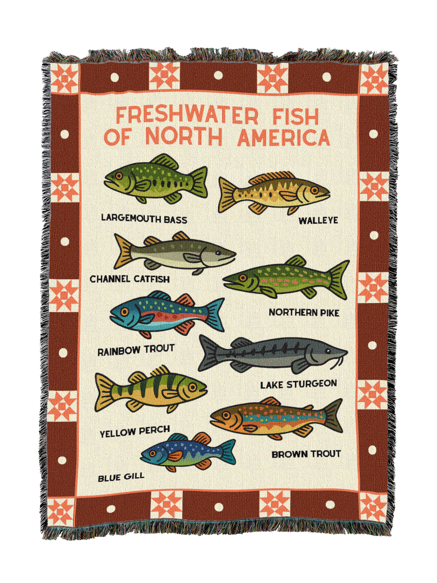 Freshwater Fish Of North America Ii Blanket
