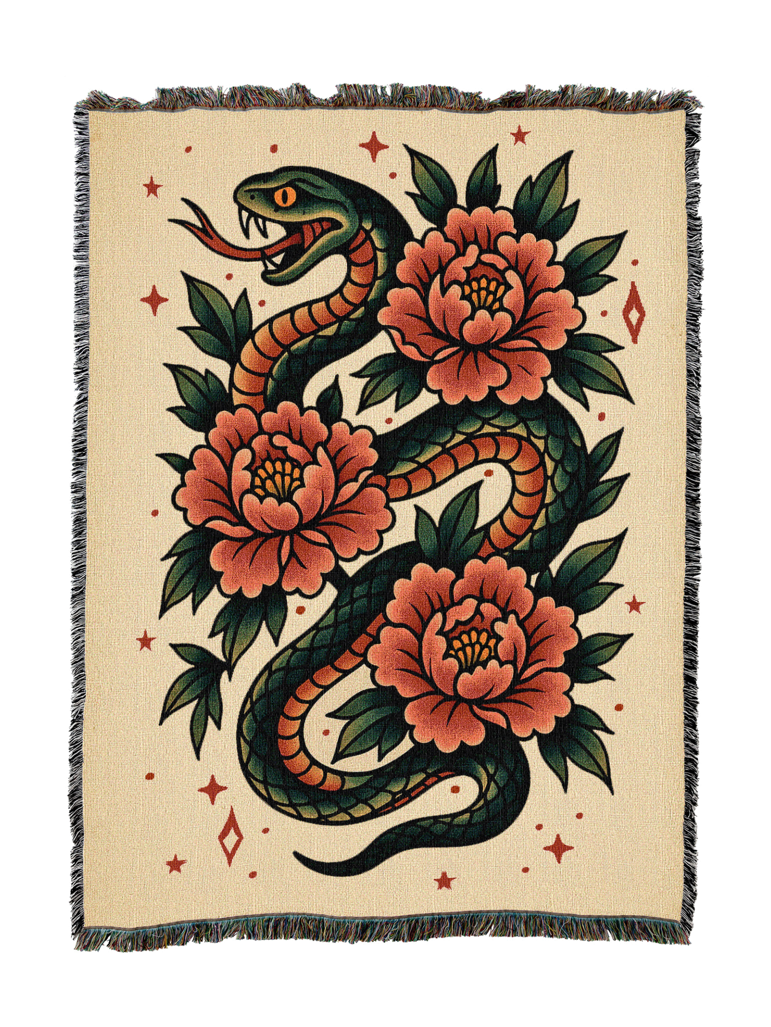 Peony Serpent Blanket