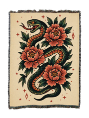 Peony Serpent Blanket