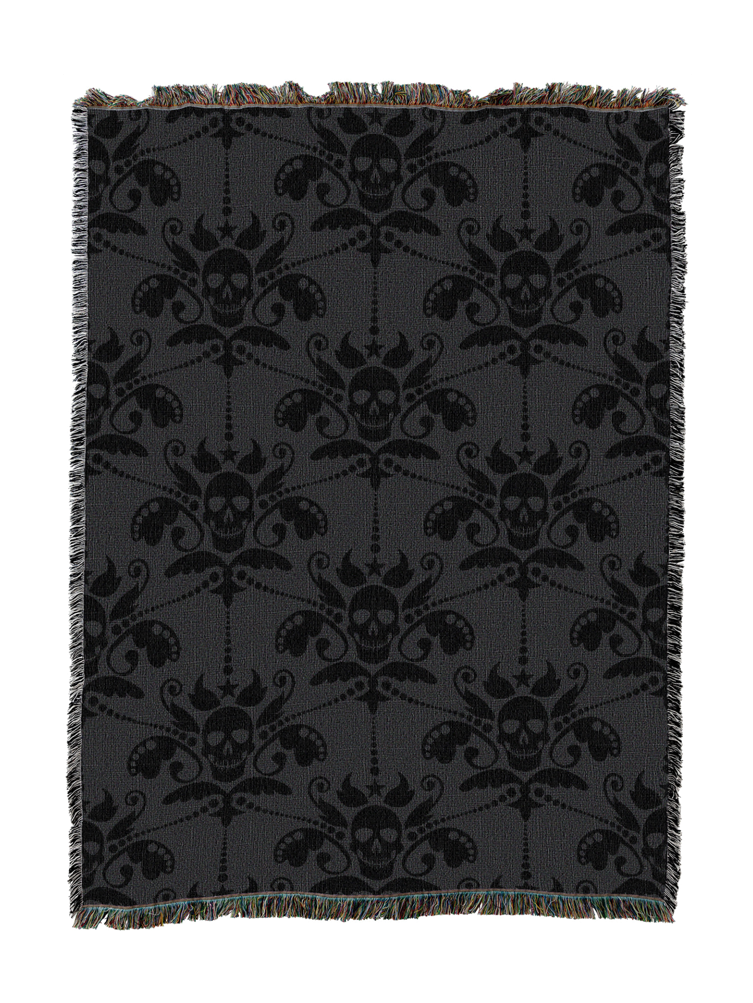 Damask Skull Blanket