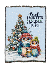 Owl I Want For Christmas Blanket