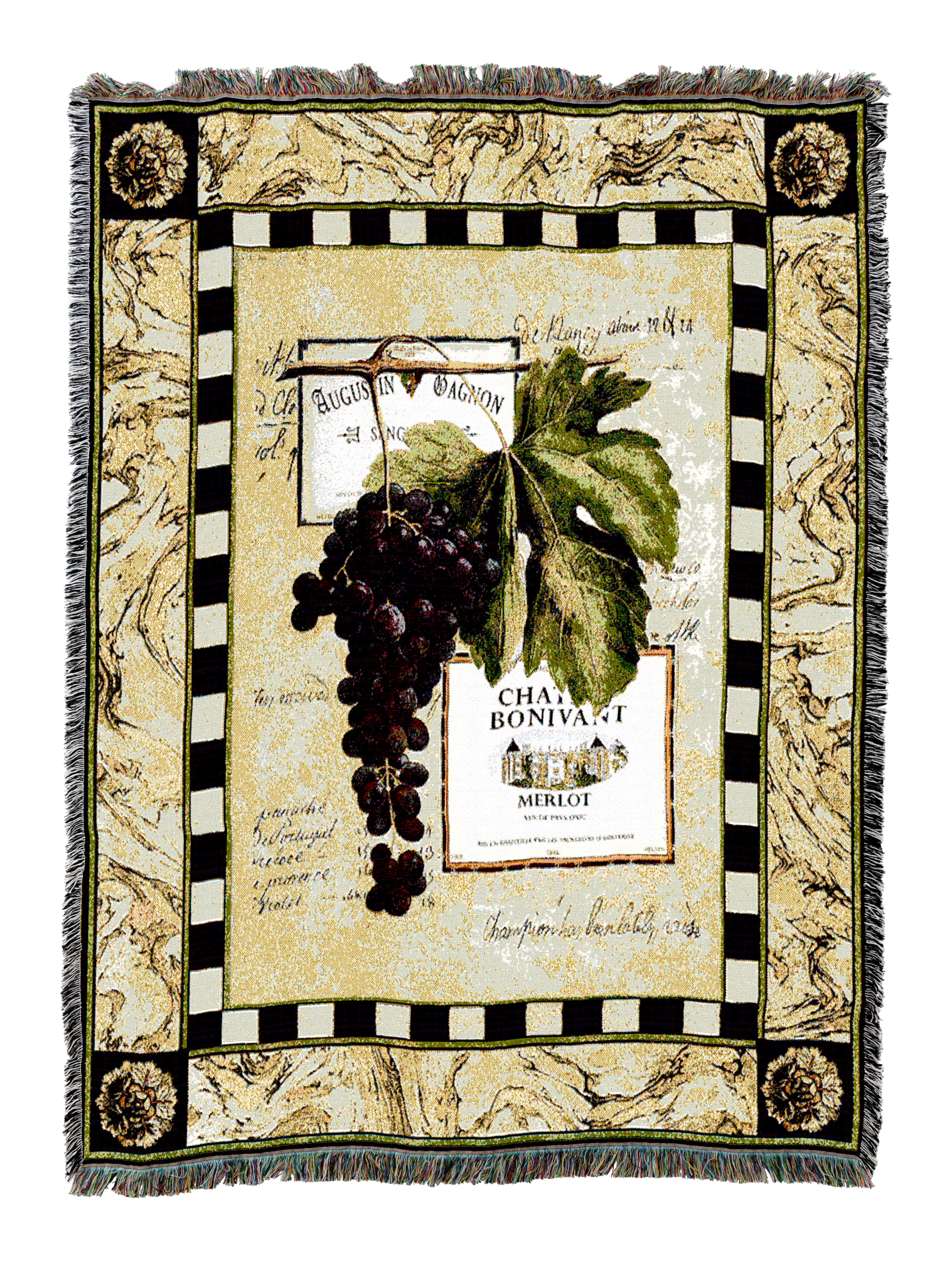Grapes And Labels Iv Blanket