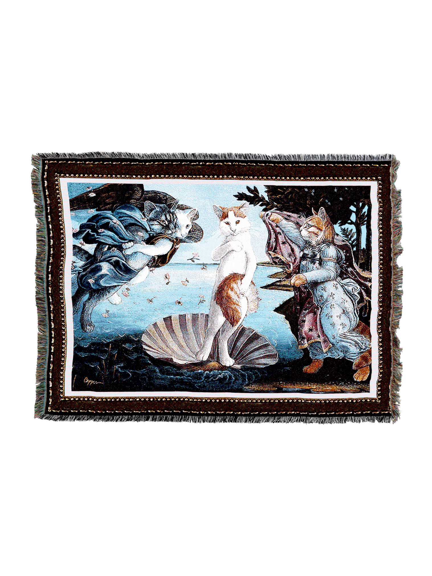 Kitty On Half Shell Blanket