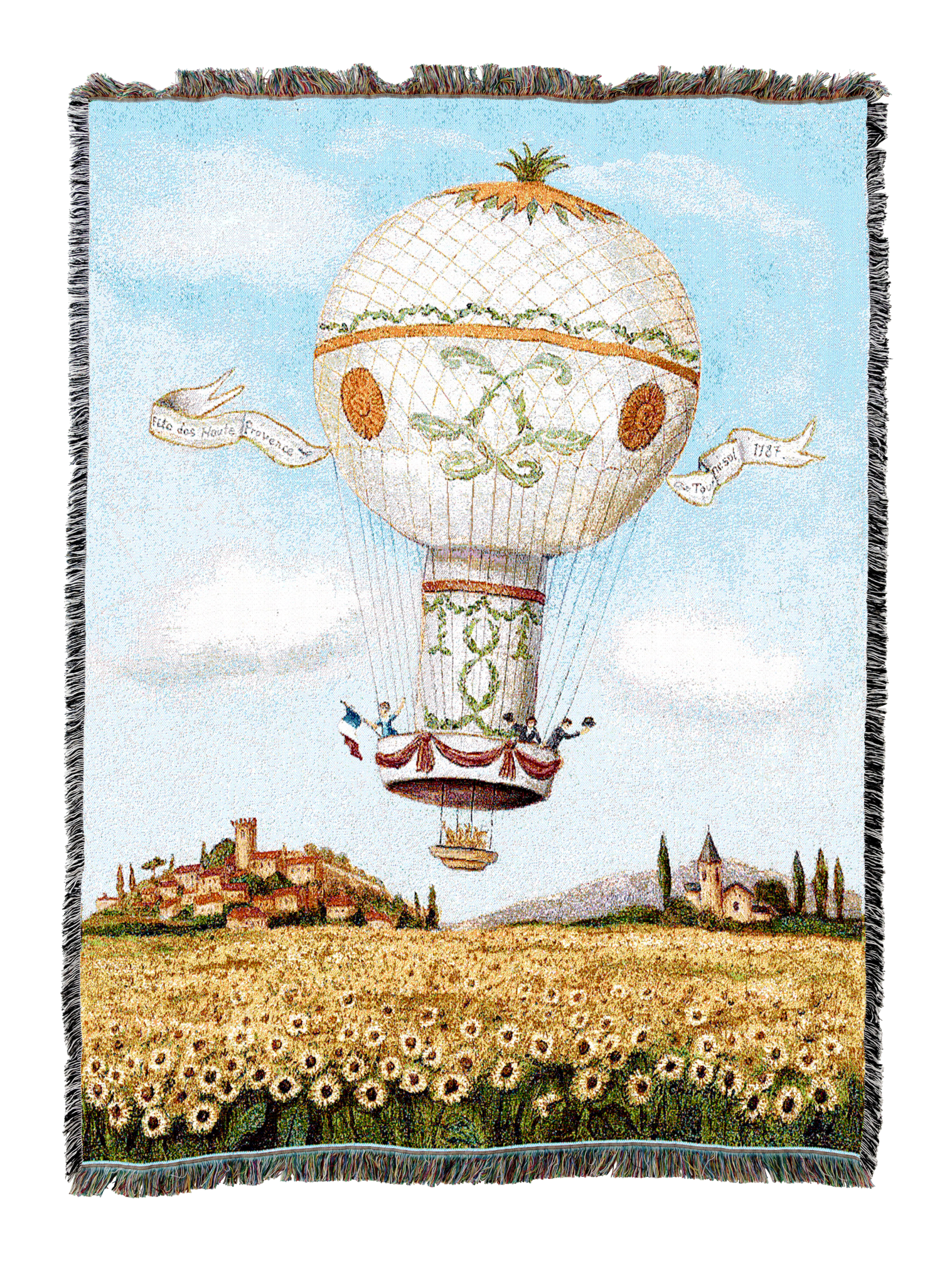 Flight Over Sunflowers Blanket