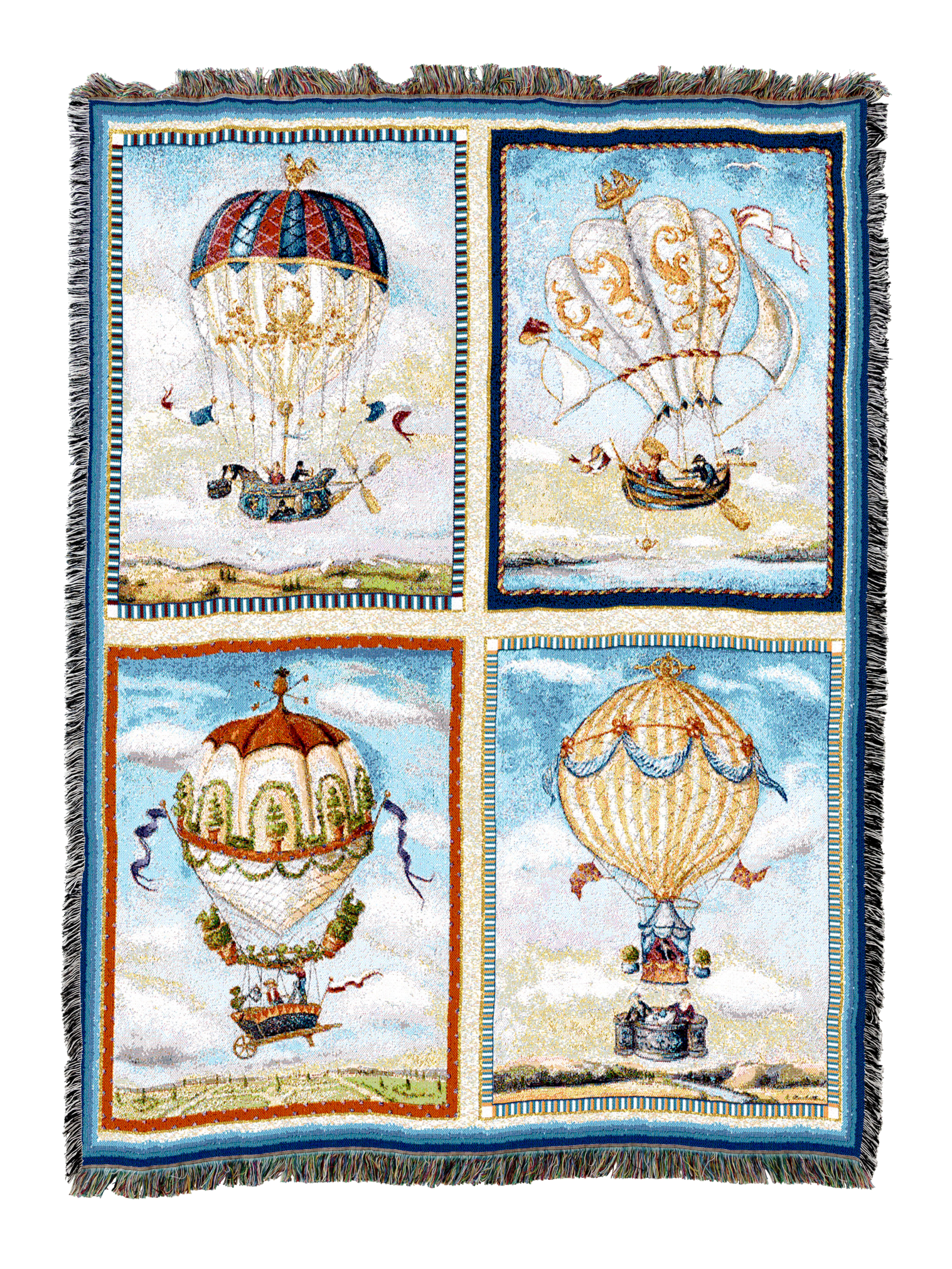 Balloon Collage Blanket Hot Air Balloon