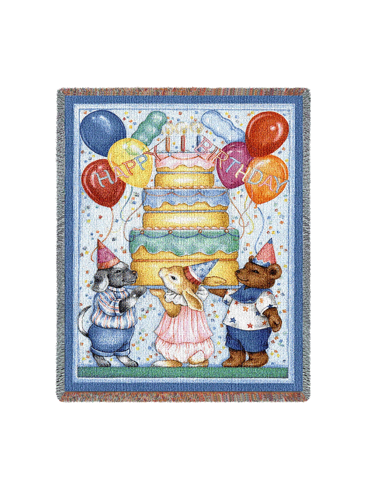 Happy Birthday Tapestry Mini Blanket