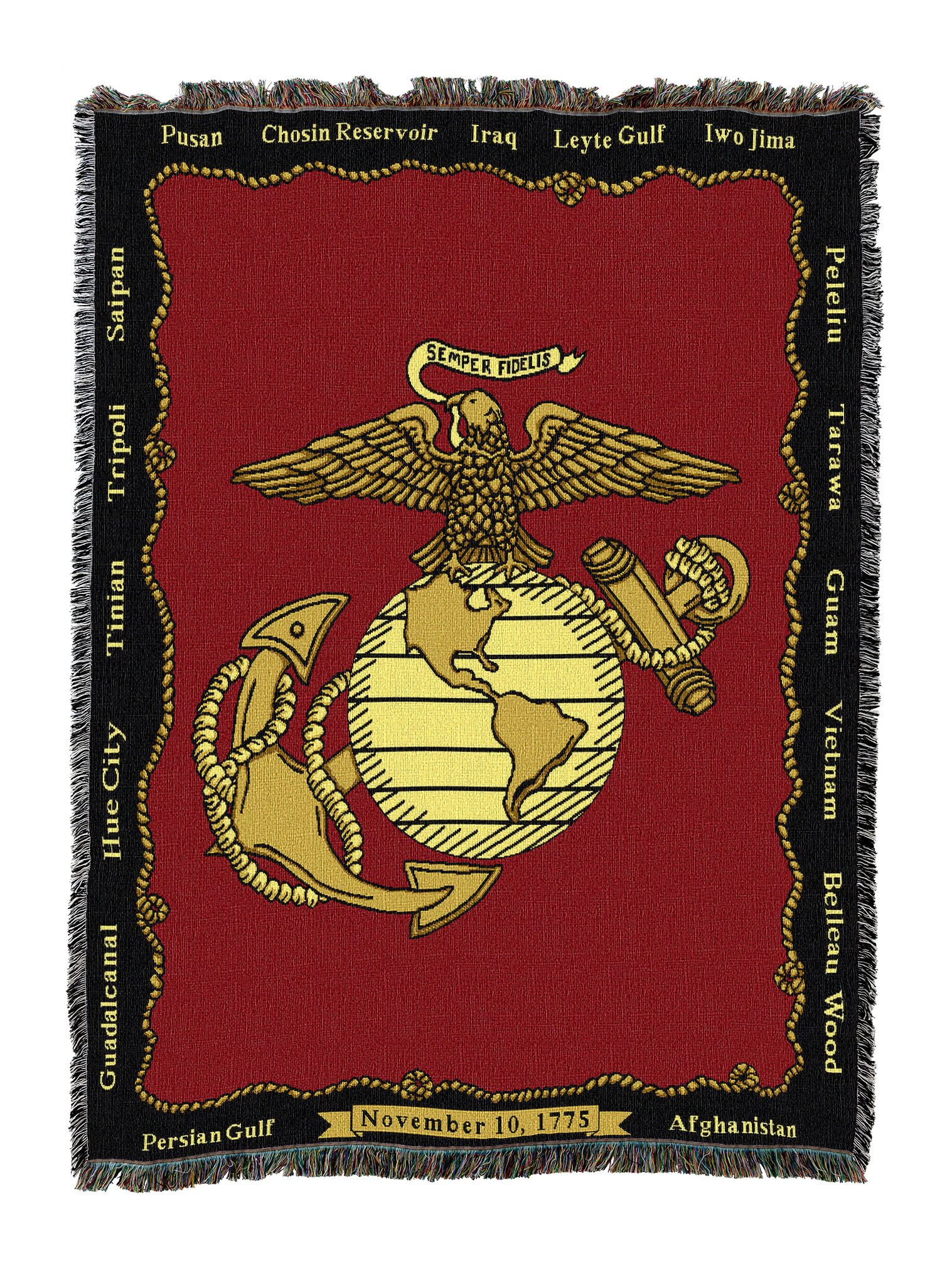 Marine Corp Tapestry Blanket