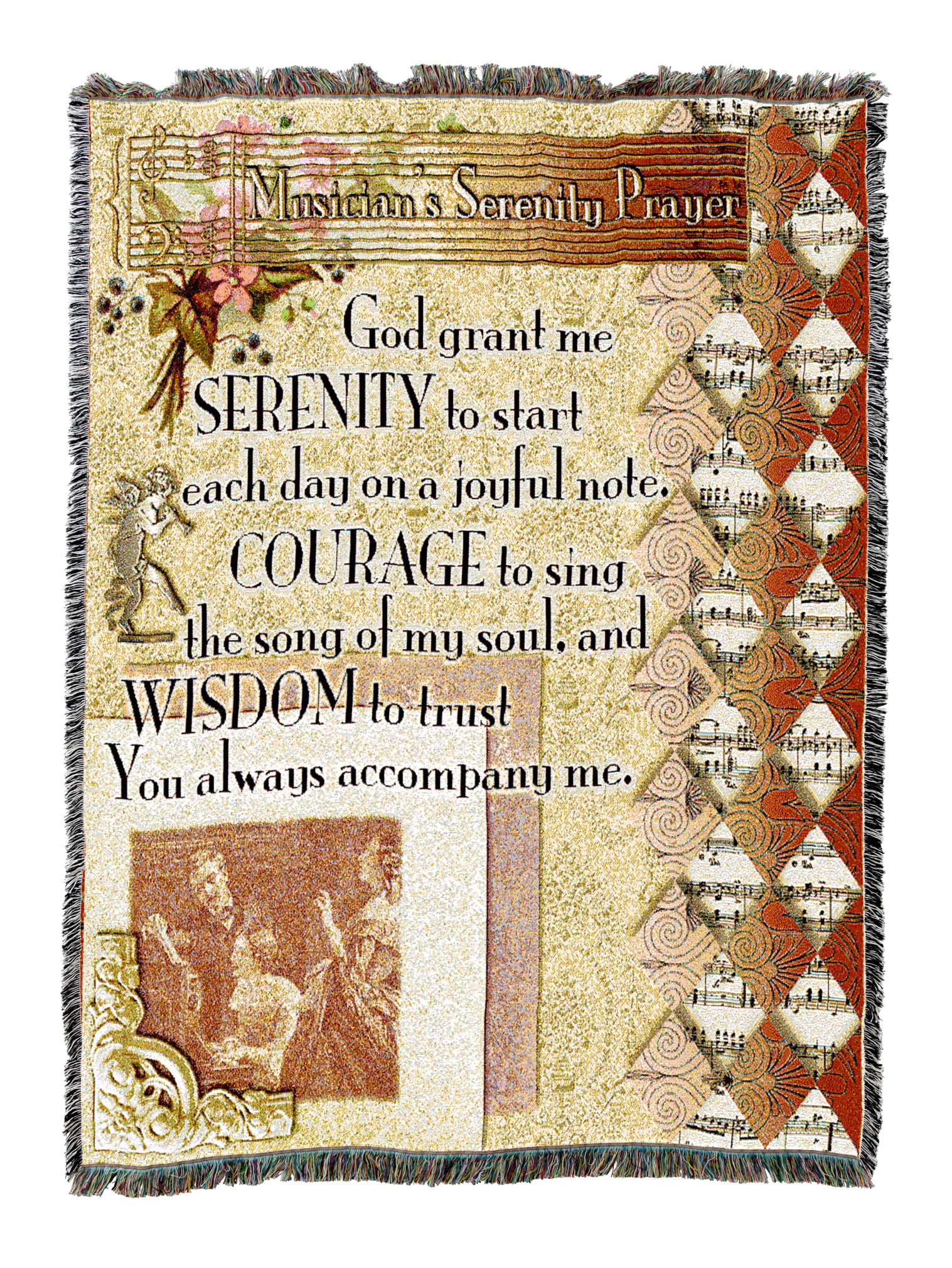 Musicians Serenity Prayer Blanket