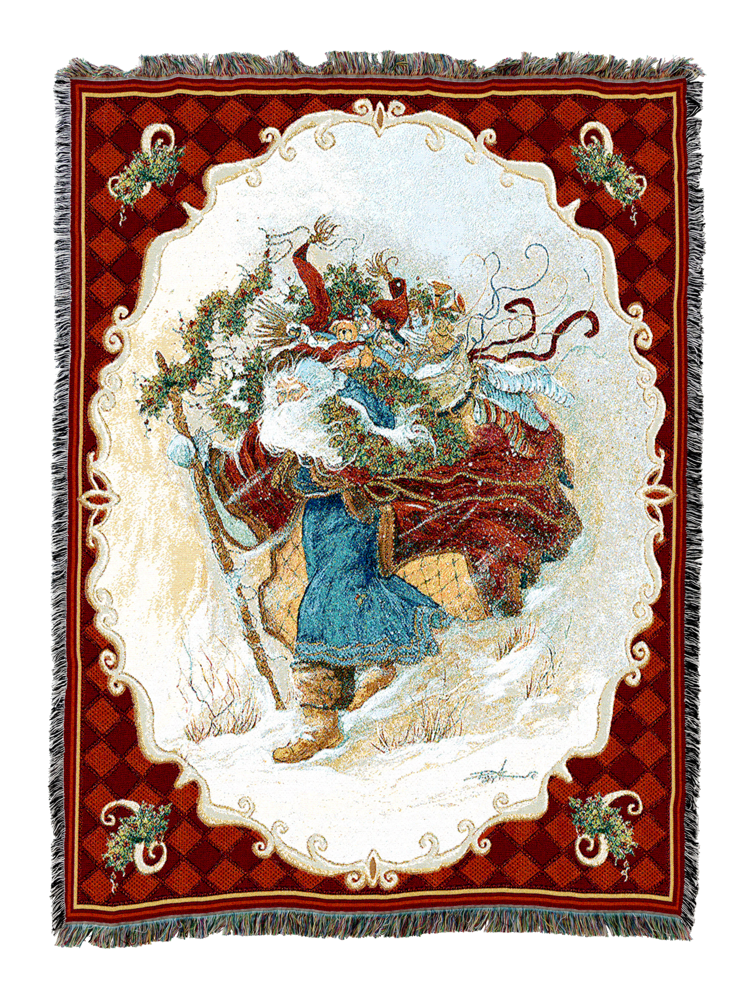 Windswept Santa Journey Blanket