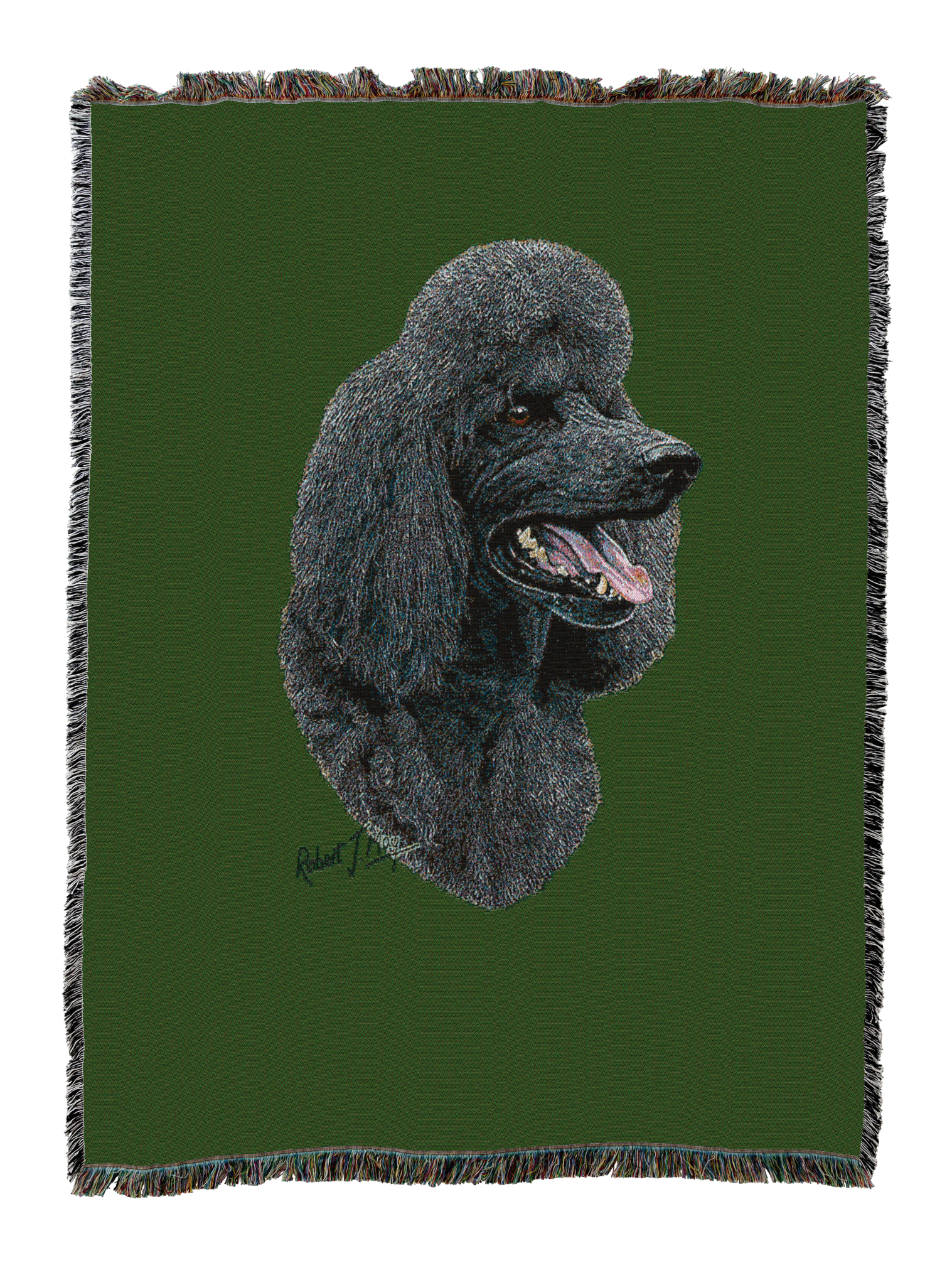 Poodle Black Blanket