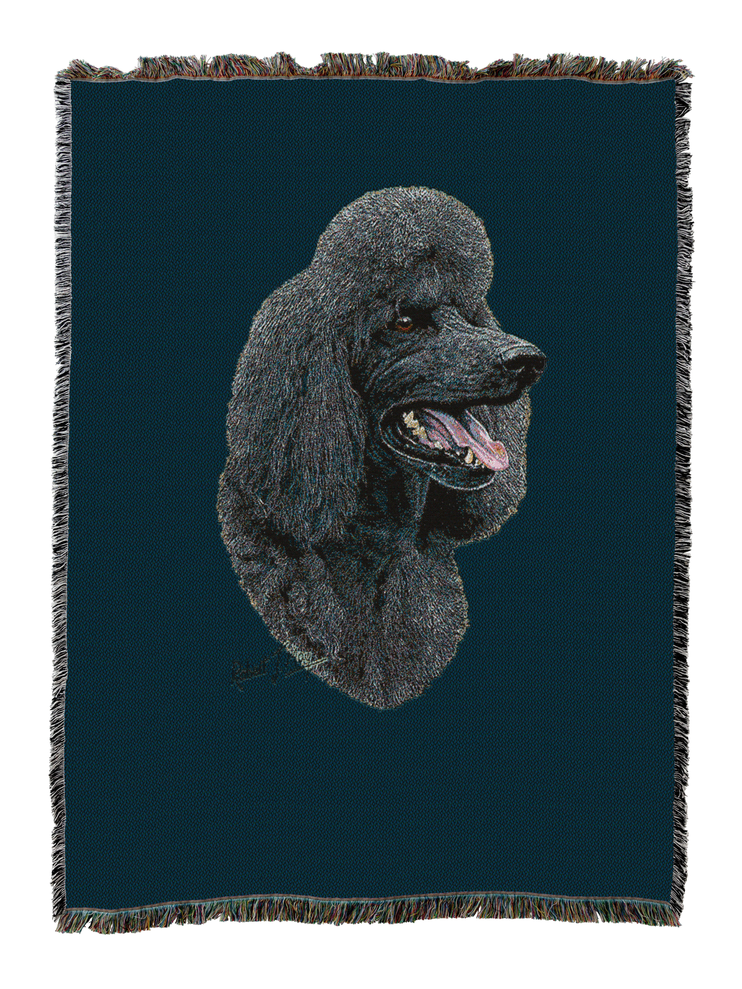 Poodle Black Blanket
