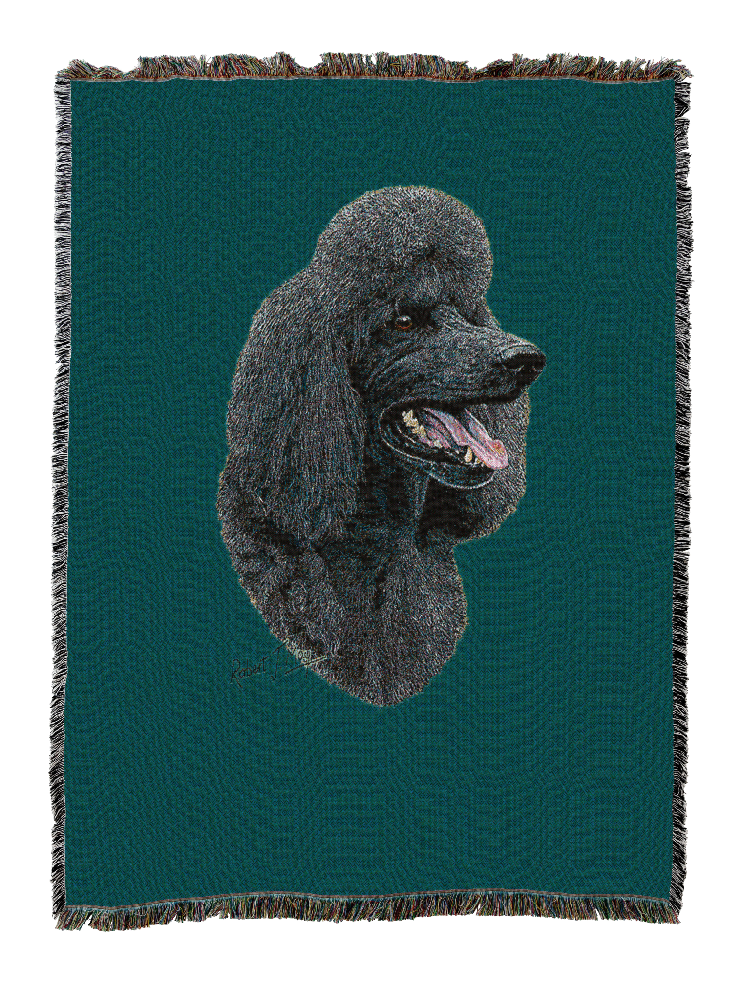 Poodle Black Blanket