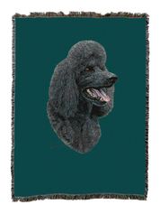 Poodle Black Blanket