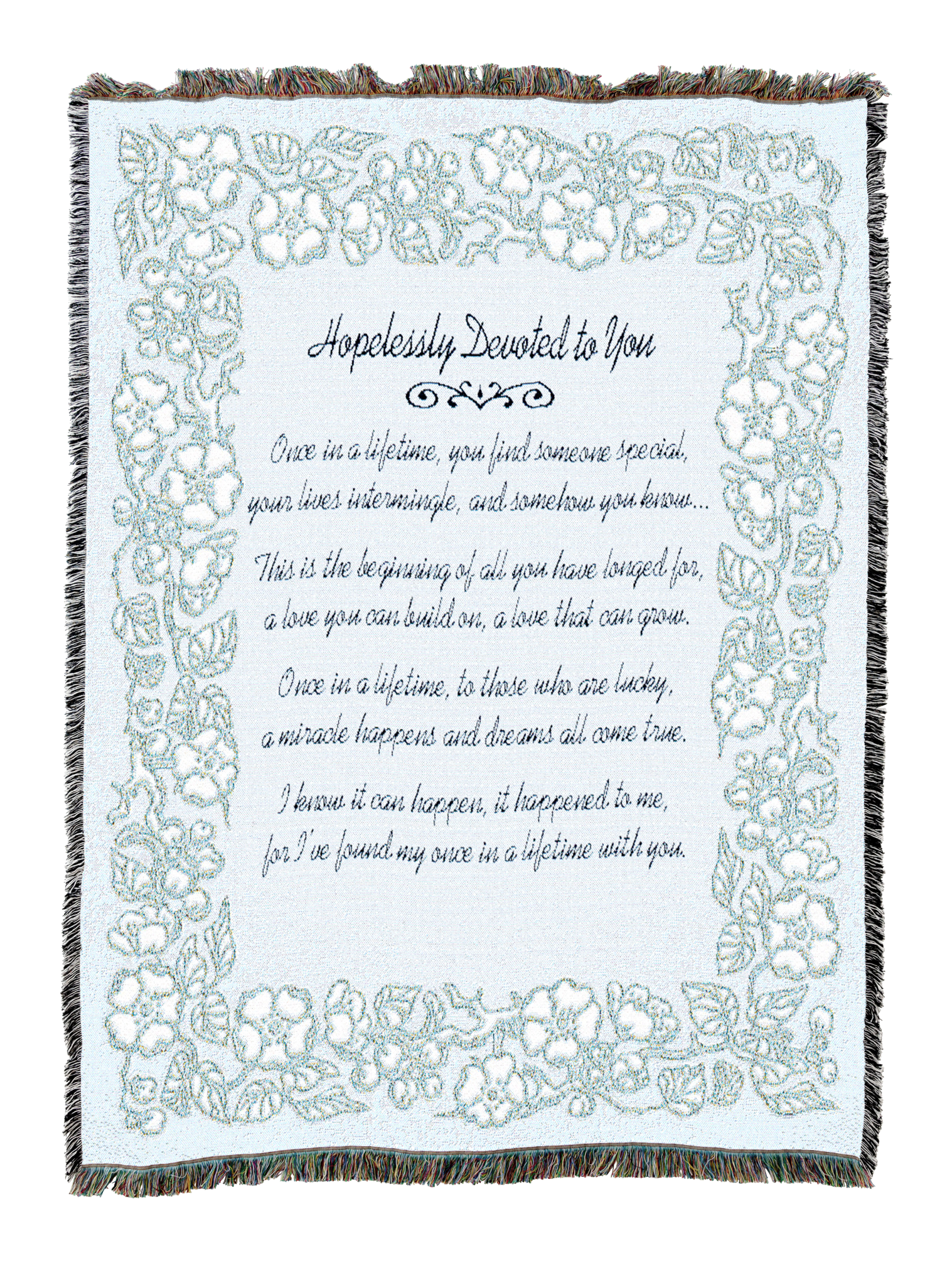 Wedding Embroidery Silver Blanket