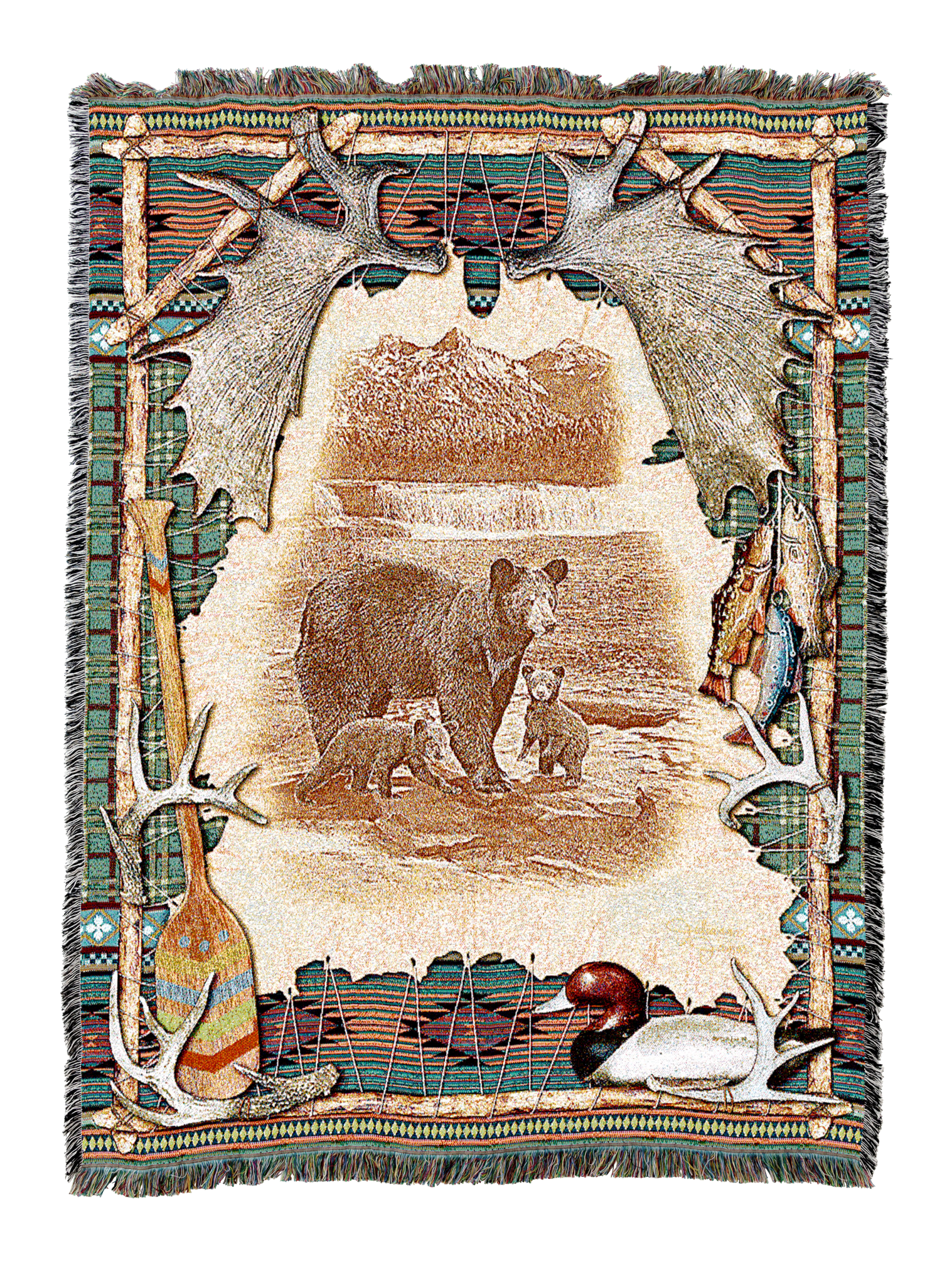 Antler Lodge Tapestry Blanket