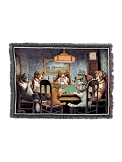 Dogs Playing Poker Blanket