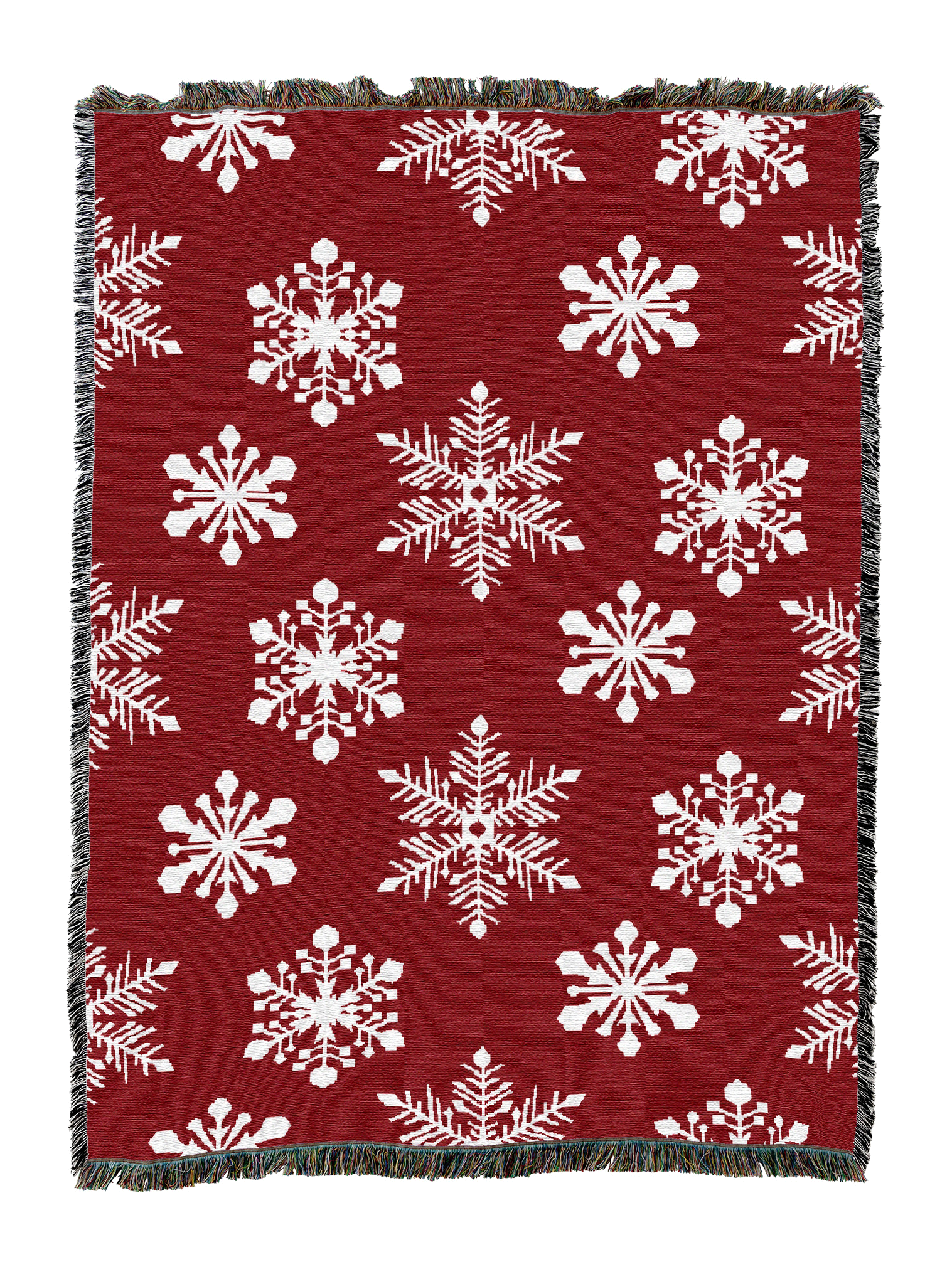 Snowflakes Red Blanket