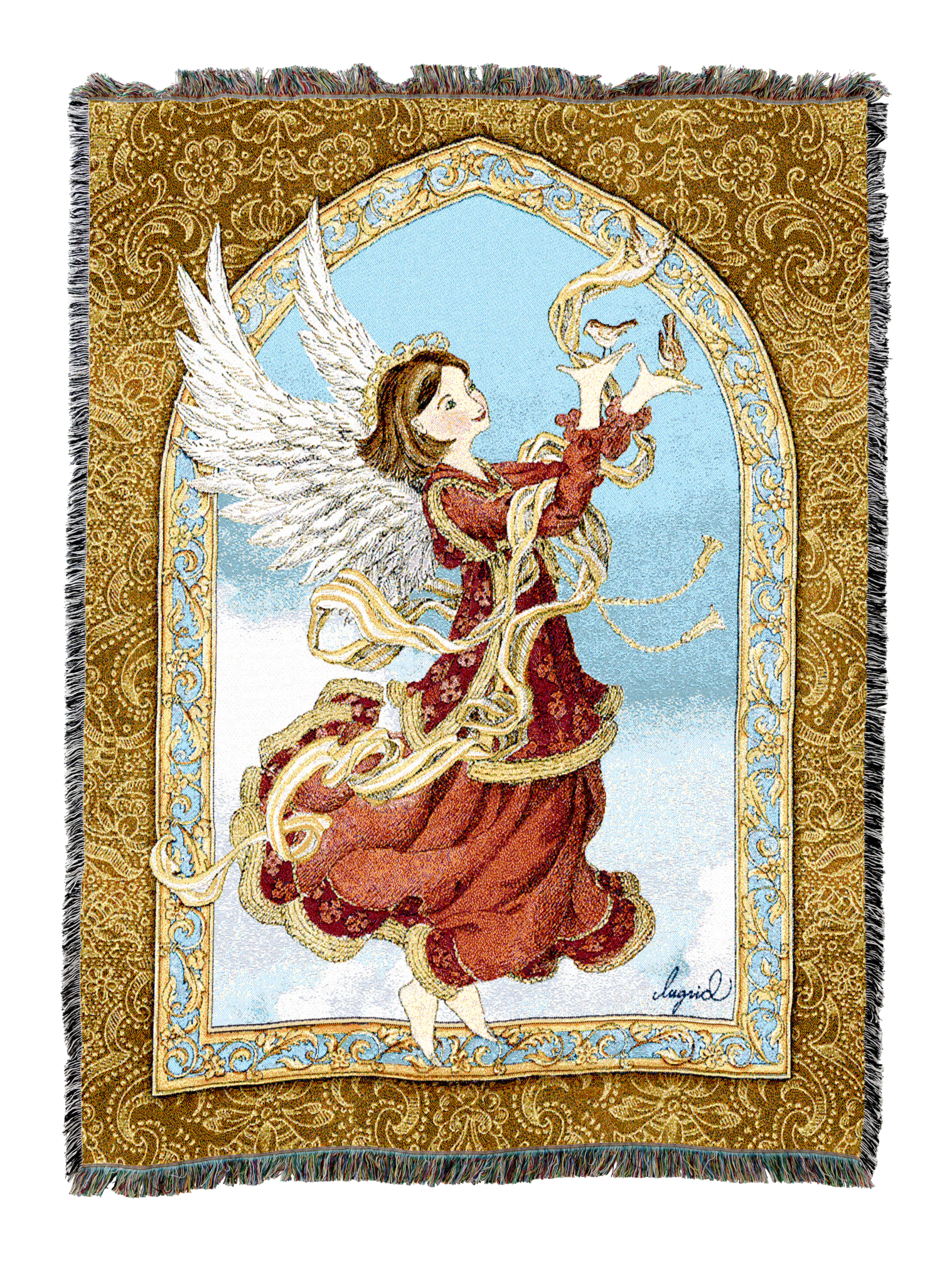 Crimson Angel Blanket