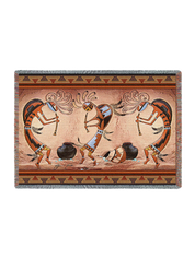 Kokopelli Pot Dance Blanket