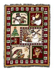 Christmas Bear Patchwork Blanket