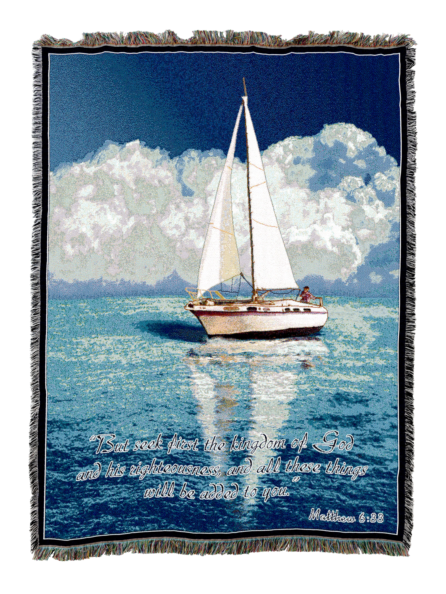 Sailboat Scripture Blanket