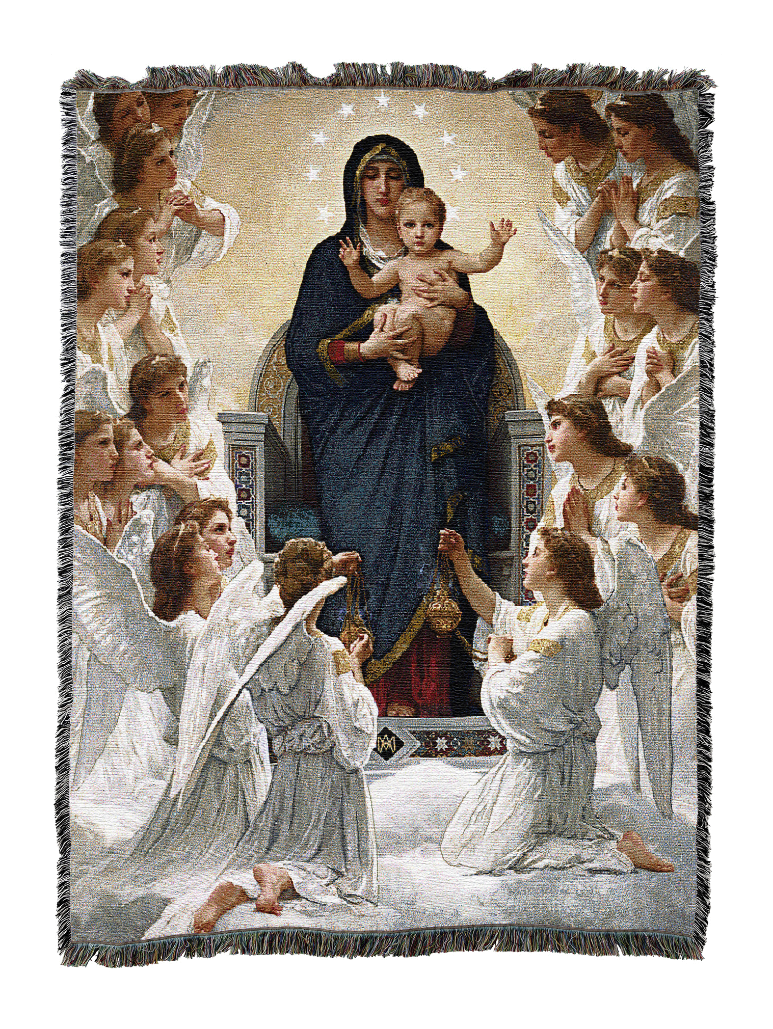 The Virgin With Angels Blanket