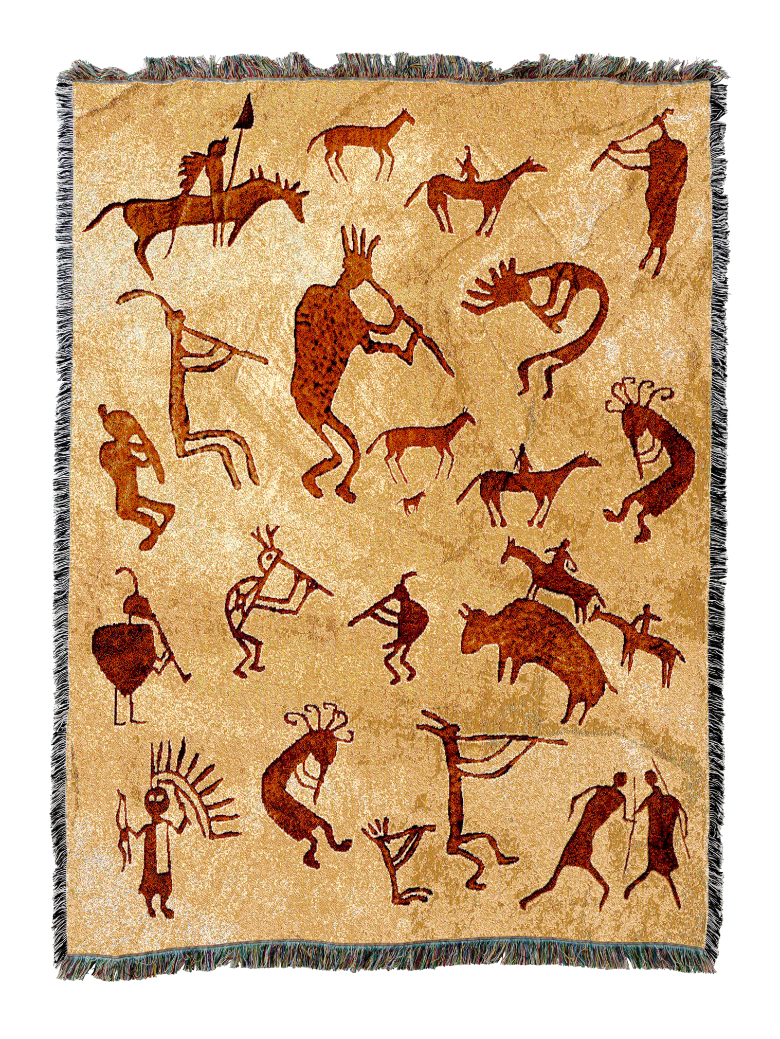 Kokopelli Petroglyphs Blanket