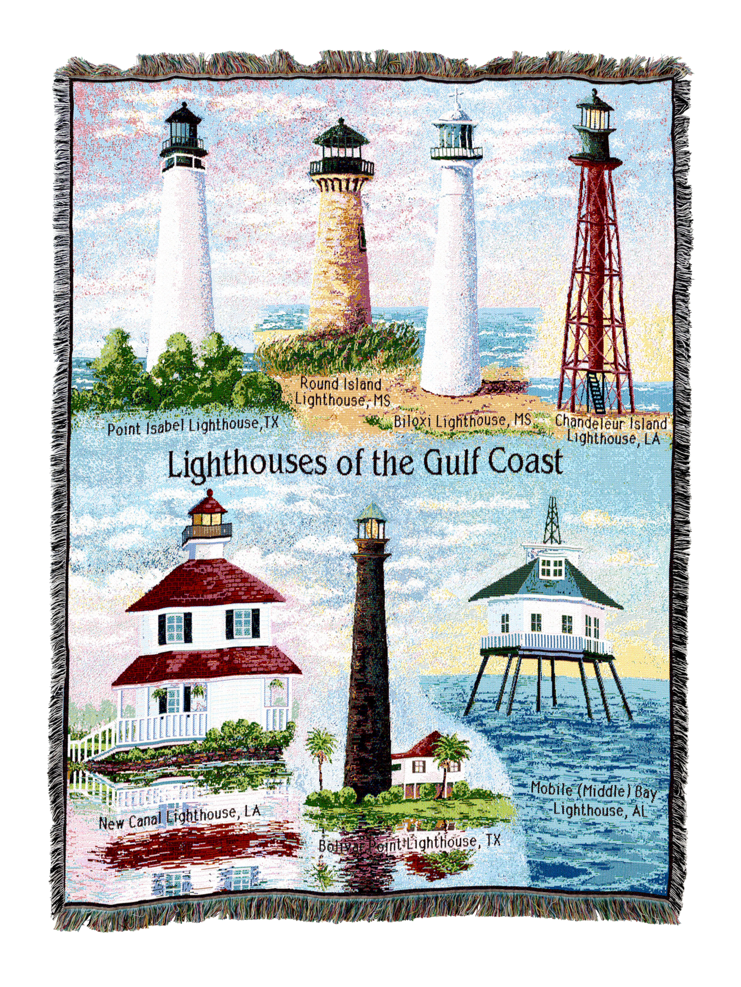Lighthouses Of The Gulf Coast Blanket