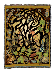 Woodland Fox And Forest Animals Celtic Blanket