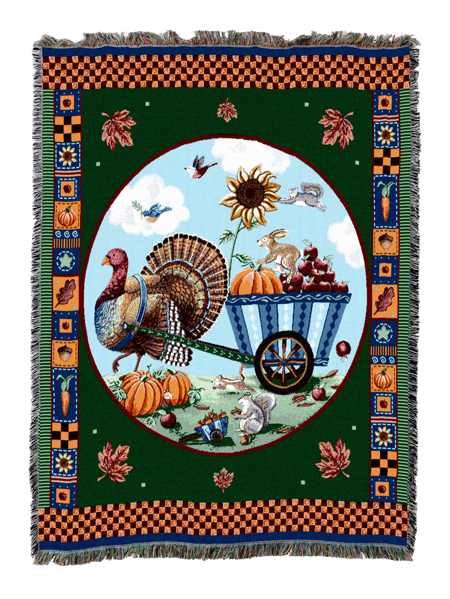 Turkey Thanksgiving Fall Blanket