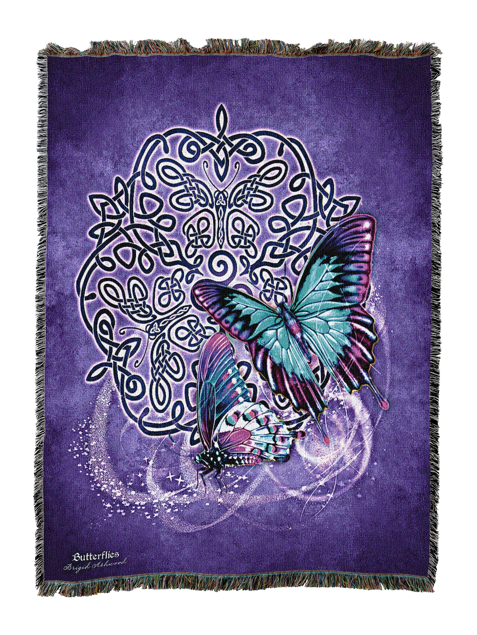 Celtic Butterfly Woven Blanket