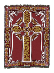 Celtic Unicorns Blanket Red